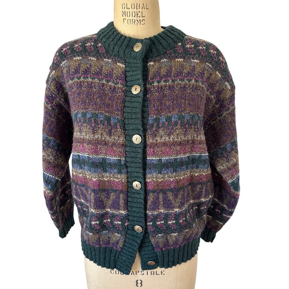 ALPS Fine Womens Apparel Vintage Wool Cardigan Size Medium